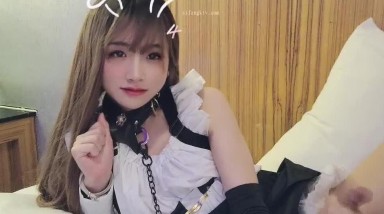 霓 虹 國 超 人 氣 CD僞 娘 『 LUA』 可 愛 女 仆 裝 坐 騎 直 男 被 撸 射